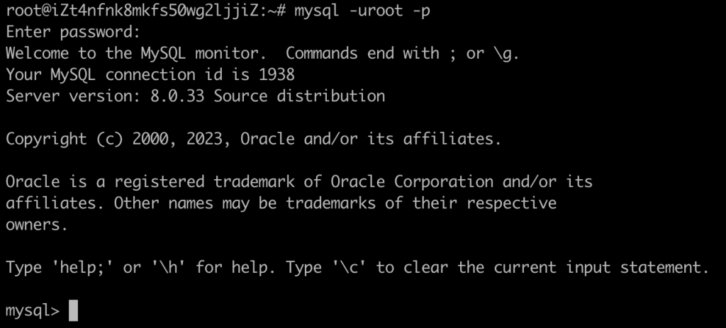 mysql-login-command