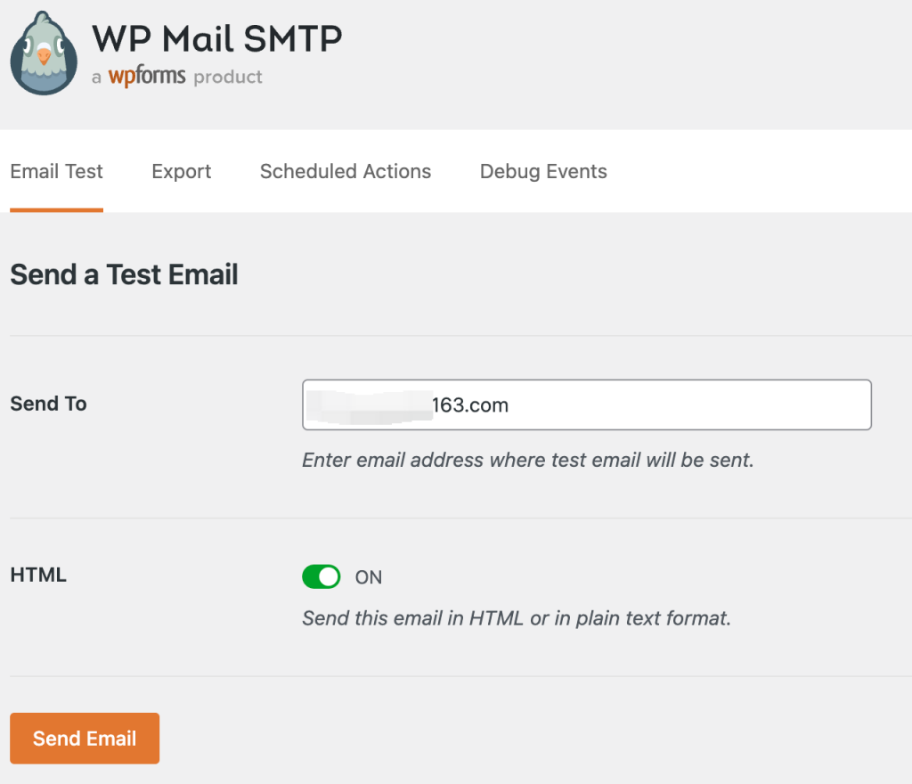 WP Mail SMTP 发送邮件测试